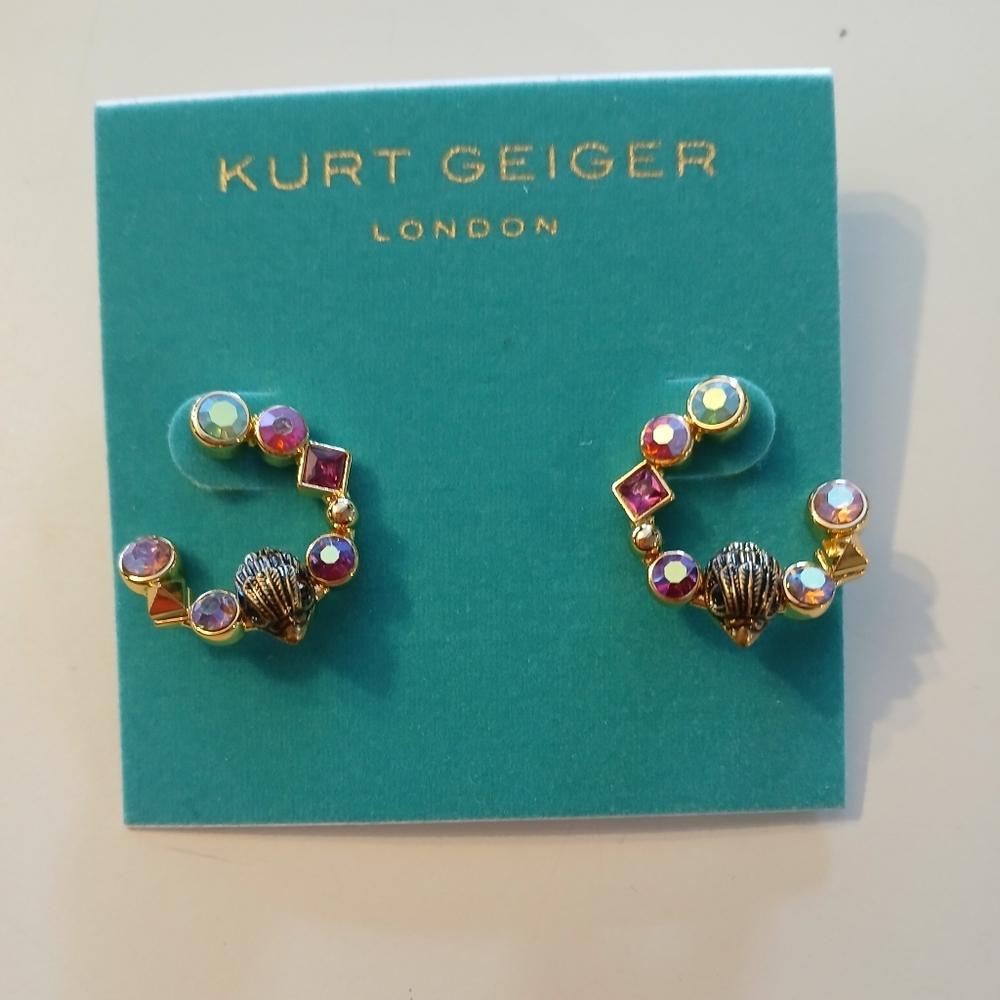 Kurt Geiger NWT STUNNING Iradescent Hoops With Dustbag VERY UNIQUE - Picture 4 of 6